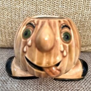 Anthropomorphic crying onion Garlic Keeper Cottagecore Kitchen Kitsch